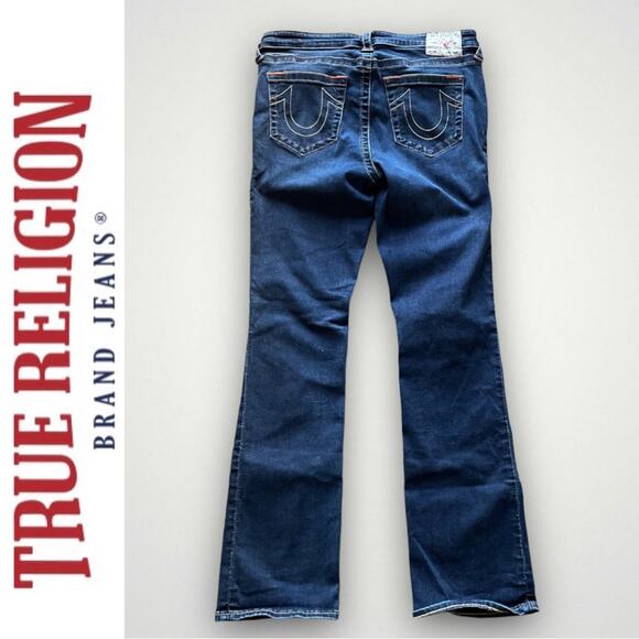 TRUE RELIGION BECCA MID RISE BOOT RARE Y2K BOOTCUT JEANS BLUE - 33 - Picture 2 of 10